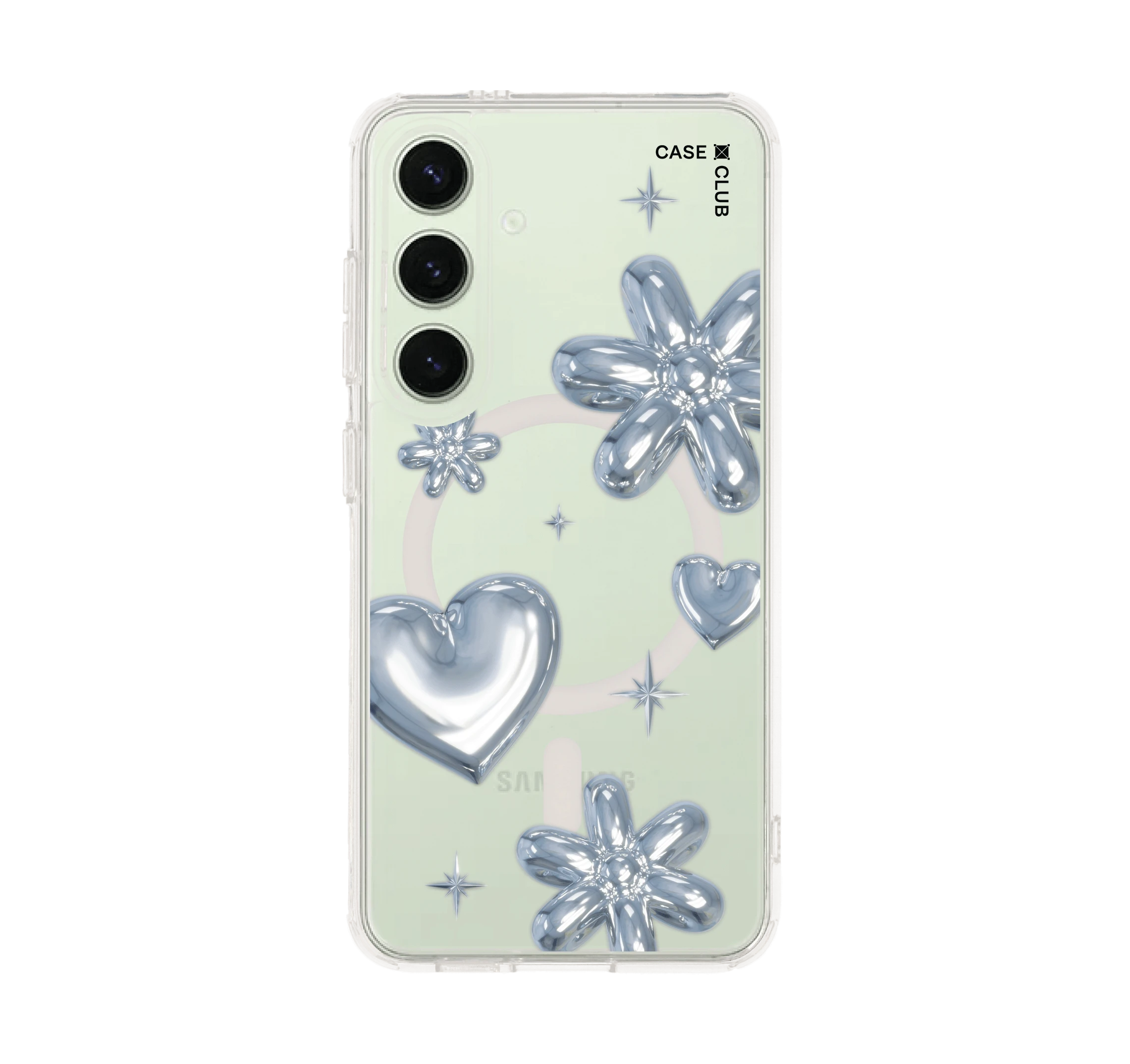 flower & heart metallic balloons